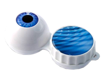Aufbewahrungsbehälter für Kontaktlinsen mit Motiv Auge