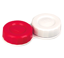 Behälter Kontaktlinsen flach | Rot