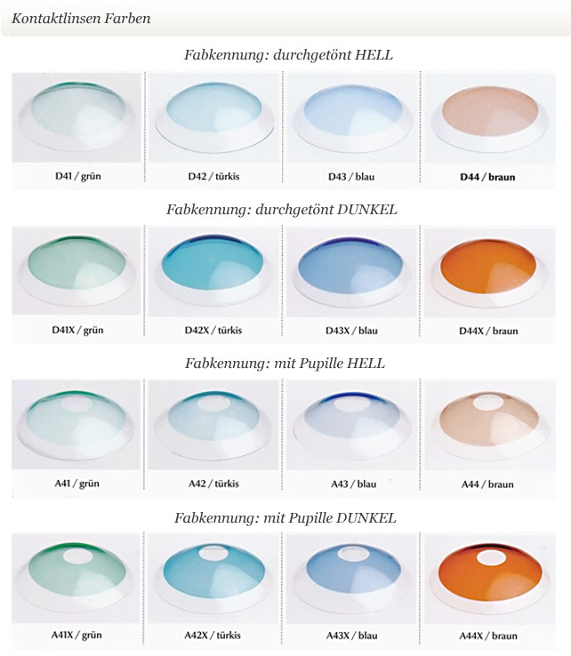 Weflex 55 Colour Kontaktlinsen Farben